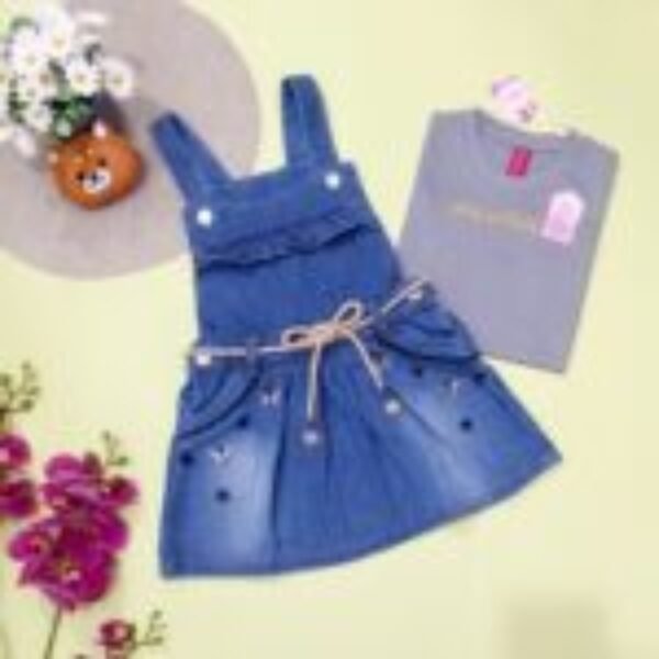 Overall Jeans Set T-Shirt